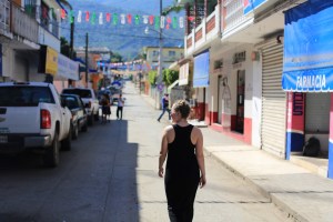 Katie in the town of Tamasopo