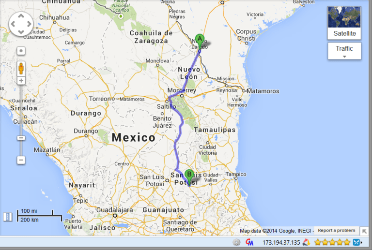 Day 1 (1/25/2014) Laredo border crossing to Lago Del Luna in Rioverde MX, all day drive.