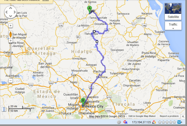 Day 9 Drive from hell - 14 hours t drive less than 200 miles from Xilitla to Mexico City