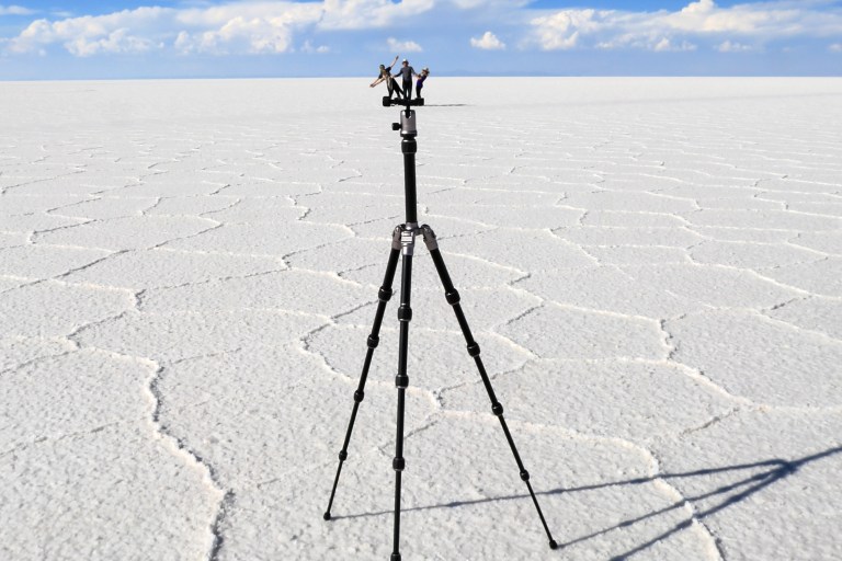 Keeping our balance on the tripod!