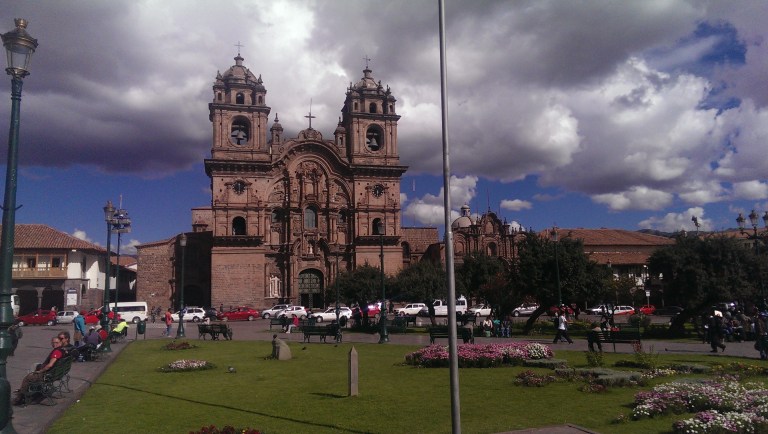 The center square of Cusco  - of course the focus is on the Cathedral