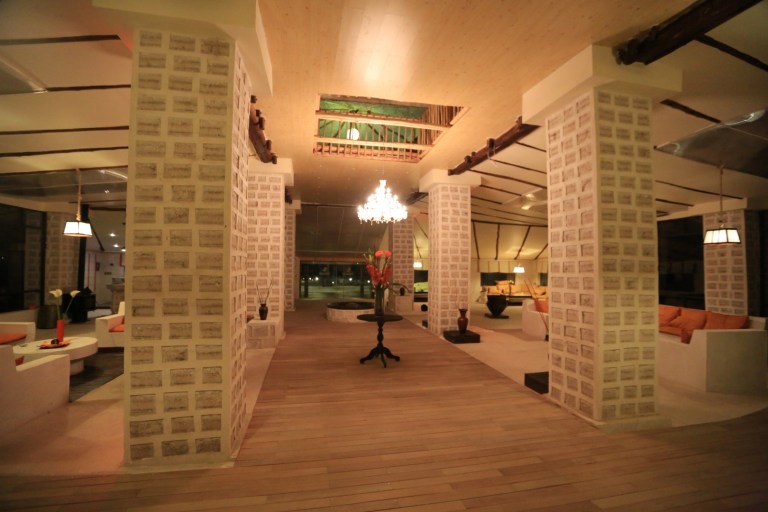 It was a really gorgeous high class hotel, and it's made out of salt.  Really.