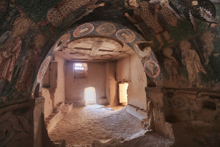 One of the cave churches - picture this inside of one of the caves from the outer pics