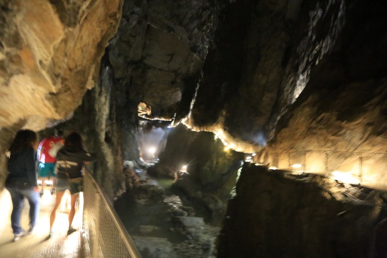 Blurry picture without a tripod but this gorgeous canyon has a river running through it.
