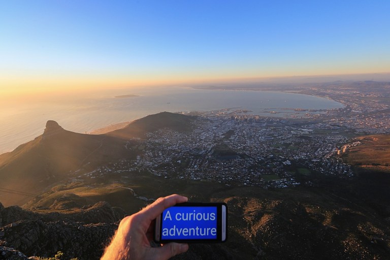 Overlooking capetown from table mountain