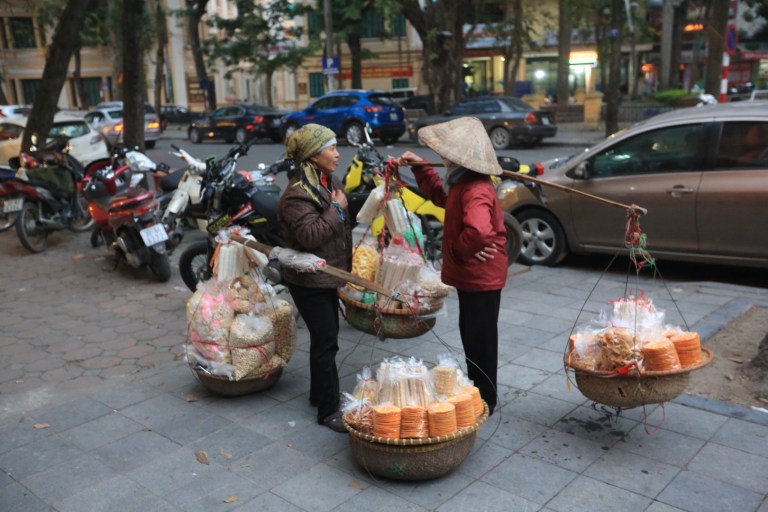 Having a chat after a day of work