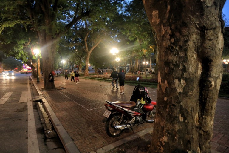 So .... after work to blow off steam .... they play street badmitton.  Really.