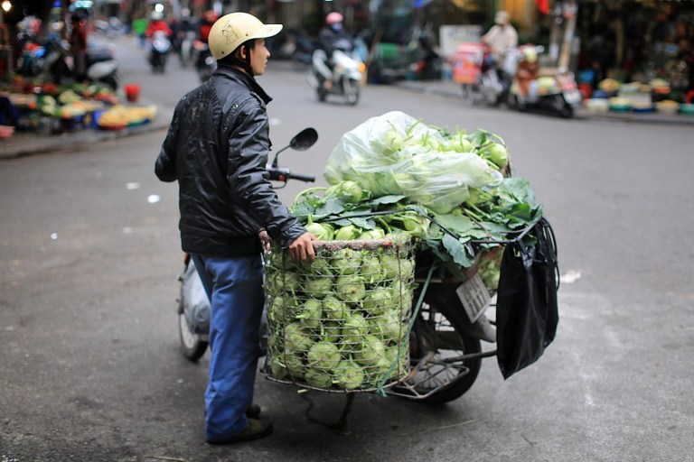 I don't know what he's selling but it fits on a scooter and you can eat it!