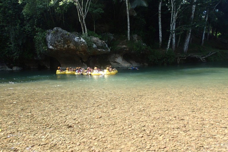 Another group floats by