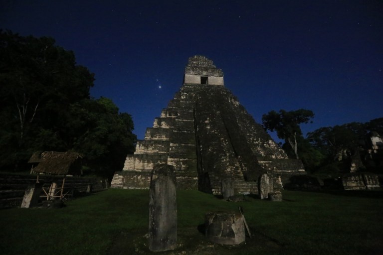 The full moon provided a ton of light - this is a photo with no flash!