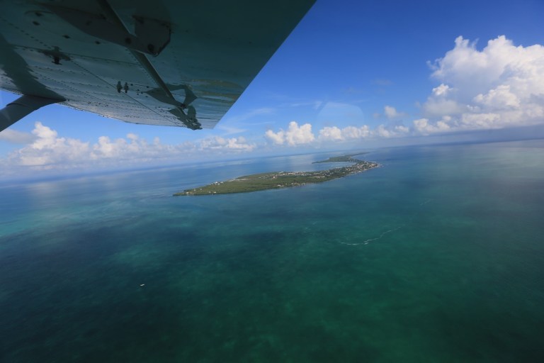 Birds eye view of Caye Caulker