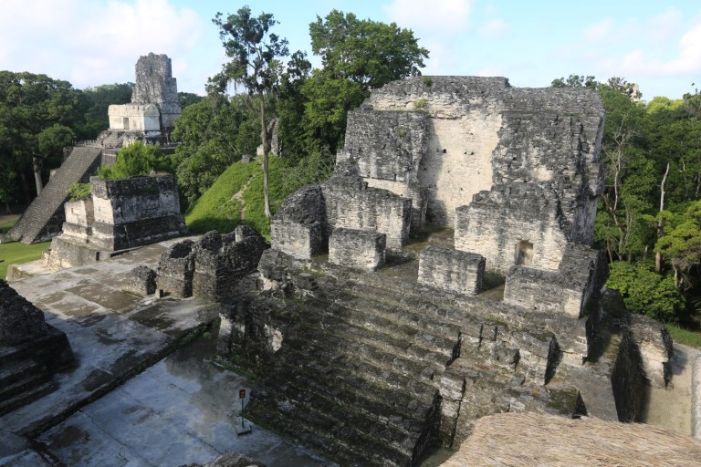 From the top overviewing the main plaza
